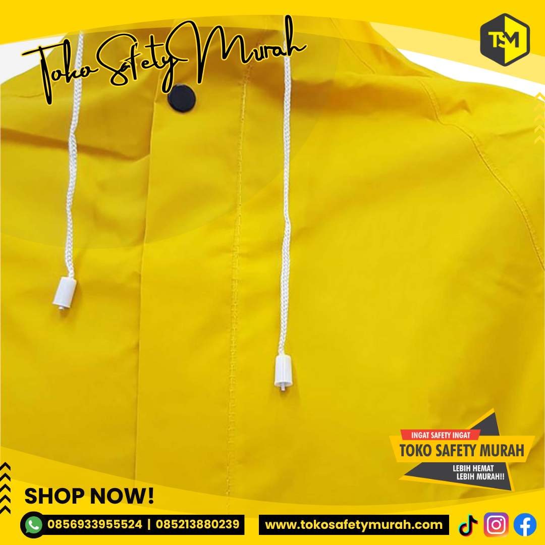 Baju Jas Hujan Setelan Baju Celana / Rainsuit Safety Scotlight K3 Proyek Motor bahan Kuat Anti Air - Image 2