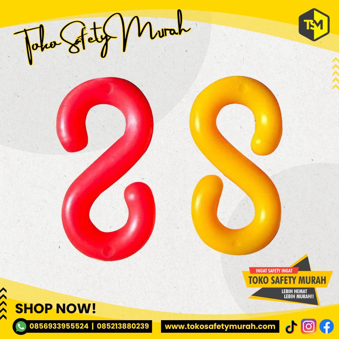 Cone Chain Ring Connector / Gantungan Rantai Kerucut / Rantai Plastik Kunci S