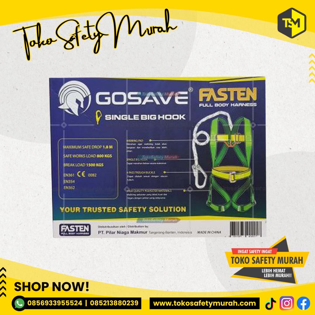 Full Body Harness FASTEN Single Big Hook Besar Gosave Tali Pengaman #Jual Alat Pelindung Diri APD Alat Keselamatan Kerja K3 - Image 4