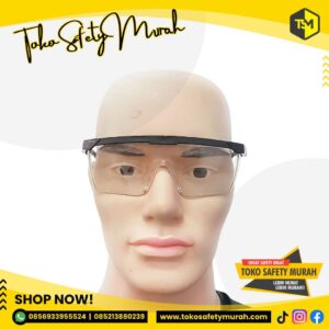 Kacamata Las Kotak Clear Bening V-PRO Gurinda Safety Glasses Proyek #Jual Alat Pelindung Diri APD Alat Keselamatan Kerja K3