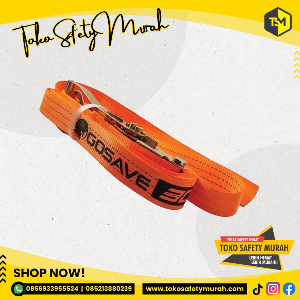 Webbing Cargo Lashing Belt Ratchet Tie Down Trackbelt Sabuk Tali Ikat Barang Mobil Truk Rachet 3 Ton x 12 meter Safety Tali Kuat Pengikat Barang#Jual Alat Pelindung Diri APD Alat Keselamatan Kerja K3 - Image 4