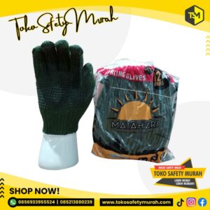 Sarung Tangan Proyek Tukang Bintik Army Matahari Sarung Tangan Safety Kerja