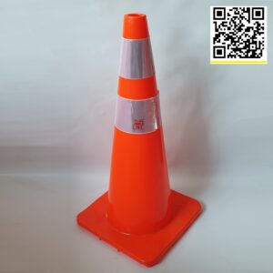 Traffic Cone Pembatas Jalan Kerucut Jalan Safety Cone Rubber 70 Cm BAHAN TEBAL Safe Line