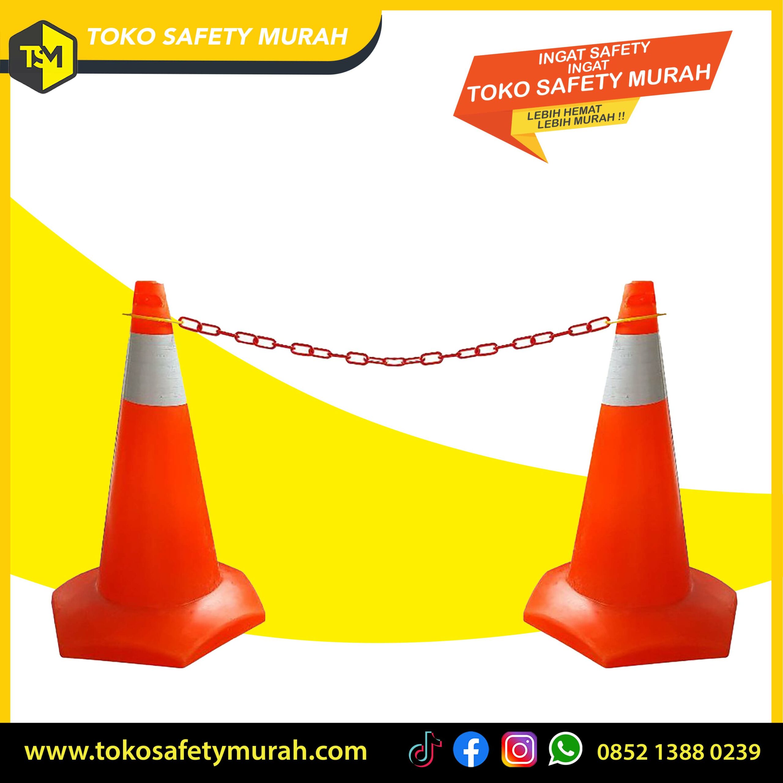 BEST SELLER Gantungan Rantai Plastik Chain / Plastic Ring Penyambung Traffic Cone / Connector Penghubung Kerucut Lalu Lintas Safety - Image 2