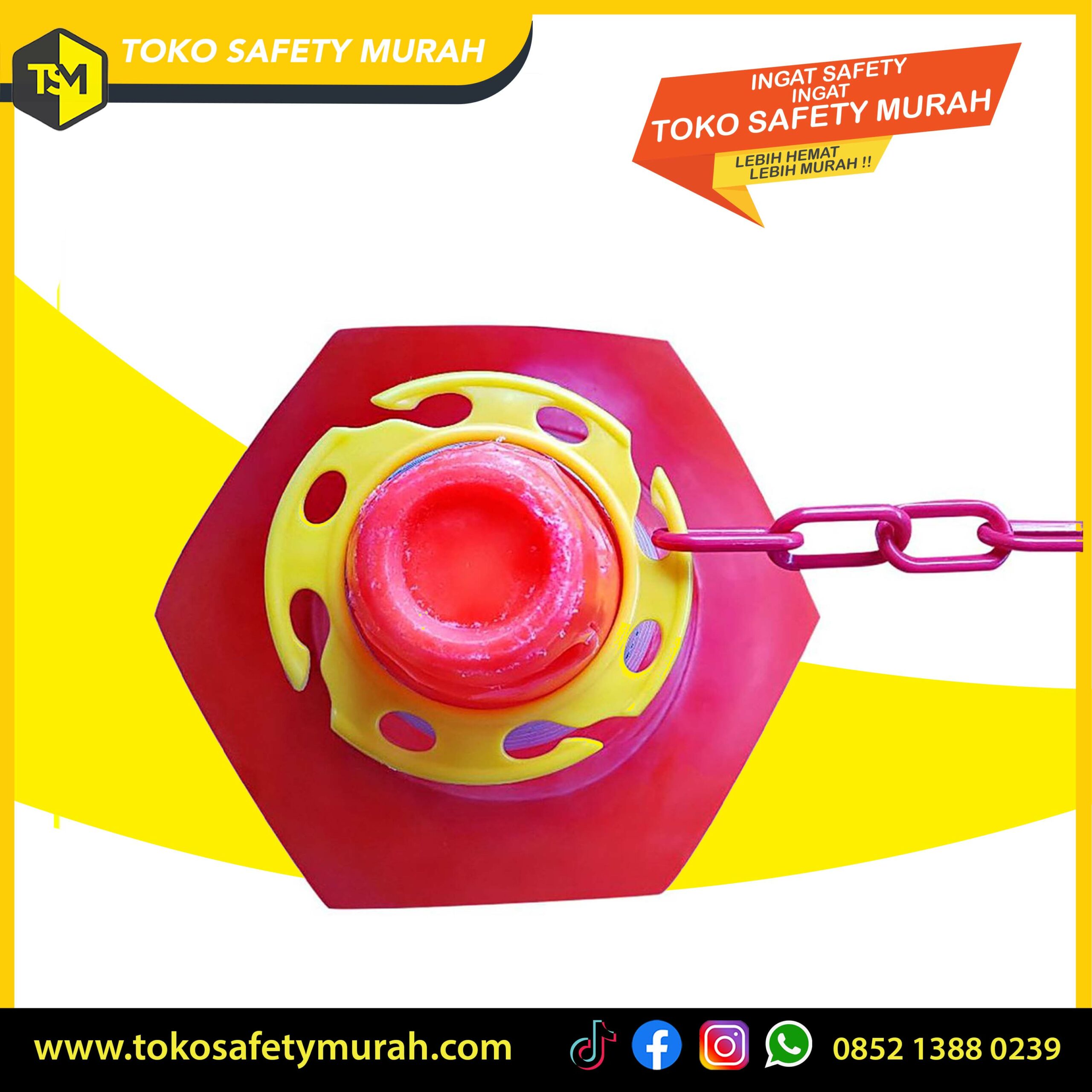 BEST SELLER Gantungan Rantai Plastik Chain / Plastic Ring Penyambung Traffic Cone / Connector Penghubung Kerucut Lalu Lintas Safety - Image 3