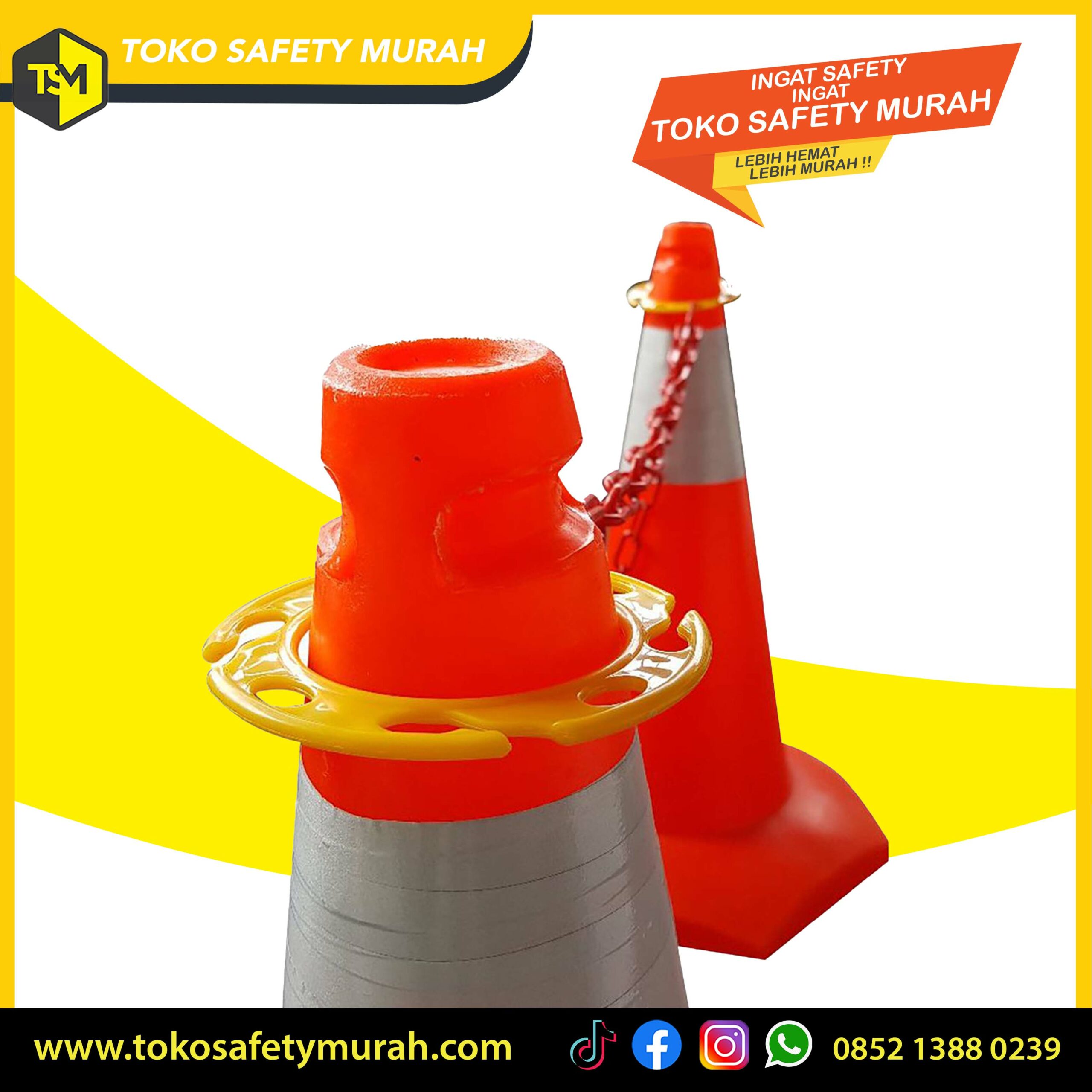 BEST SELLER Gantungan Rantai Plastik Chain / Plastic Ring Penyambung Traffic Cone / Connector Penghubung Kerucut Lalu Lintas Safety - Image 5