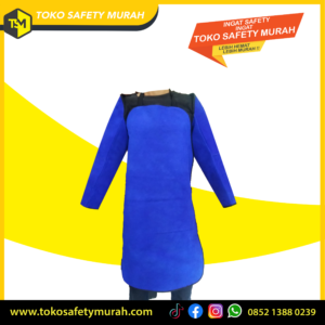 Apron Las Kulit Welding / Celemek 1 set Pelindung Dada+Lengan Tangan / Seragam Baju Las Safety