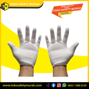12 pasang Sarung Tangan Formal Kain Putih Polos / Wedding Upacara Pramuka Paskibraka Paskibra #Jual Alat Pelindung Diri APD Alat Keselamatan Kerja K3
