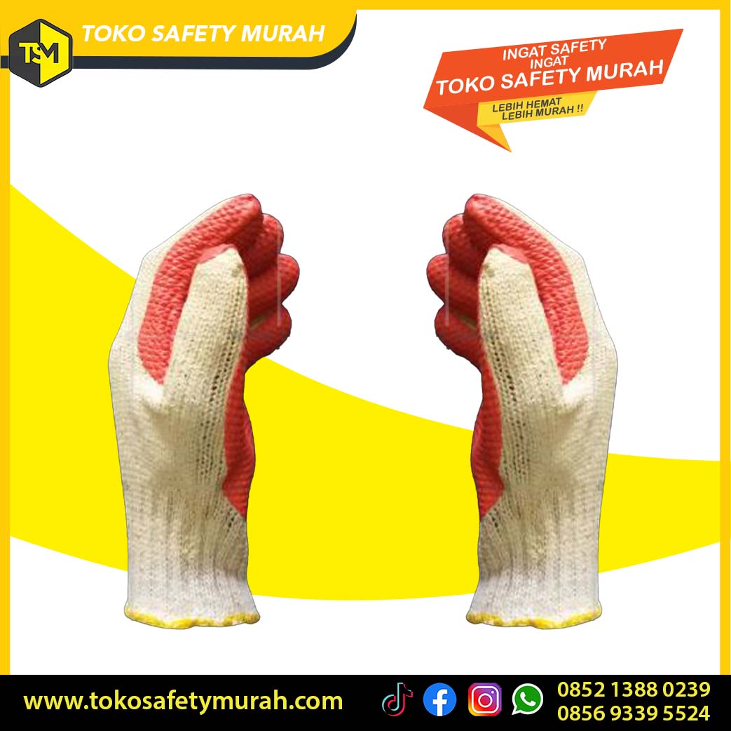 Sarung Tangan SAS Telapak Karet Paling Tebal Orange #Jual Alat Pelindung Diri APD Alat Keselamatan Kerja K3 - Image 2