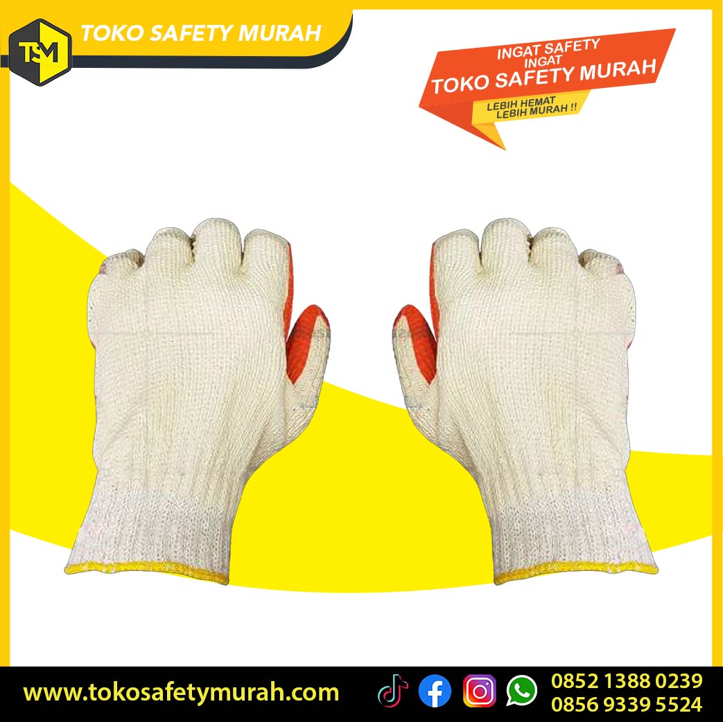 Sarung Tangan SAS Telapak Karet Paling Tebal Orange #Jual Alat Pelindung Diri APD Alat Keselamatan Kerja K3 - Image 3