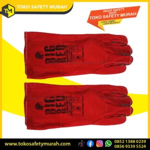 Sarung Tangan Kulit Las 14 Merah Leather Welding Big Red Gosave Grosir #Jual Alat Pelindung Diri APD Alat Keselamatan Kerja K3