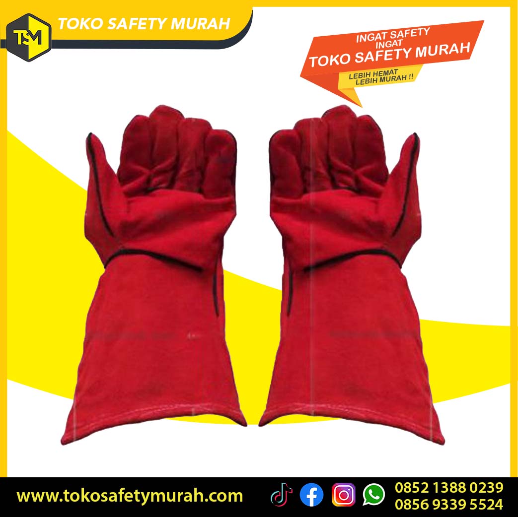Sarung Tangan Las Merah Import Murah Eco Red Gosave #Jual Alat Pelindung Diri APD Alat Keselamatan Kerja K3 - Image 4