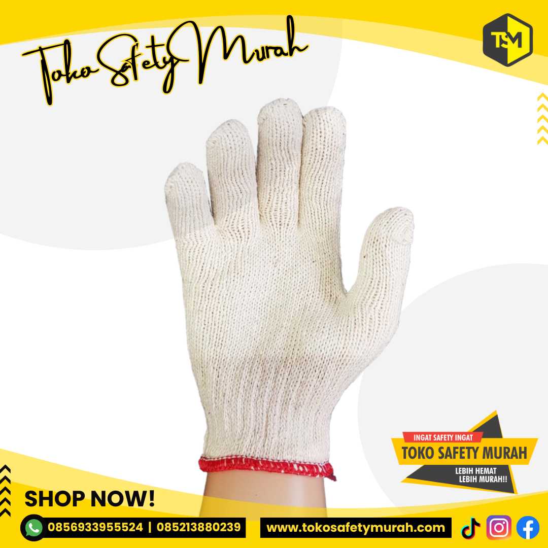 Sarung Tangan Kerja Rajut Benang 6 Tiger Murah Grosir #Jual Alat Pelindung Diri APD Alat Keselamatan Kerja K3 - Image 4