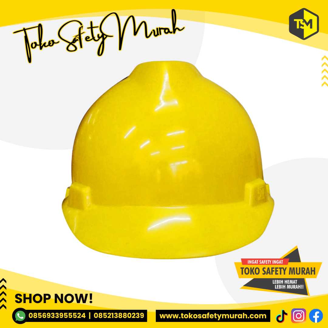 Helm Safety SNI Proyek AAA Kuning + Fastrack + Tali Dagu #Jual Alat Pelindung Diri APD Alat Keselamatan Kerja K3 - Image 3