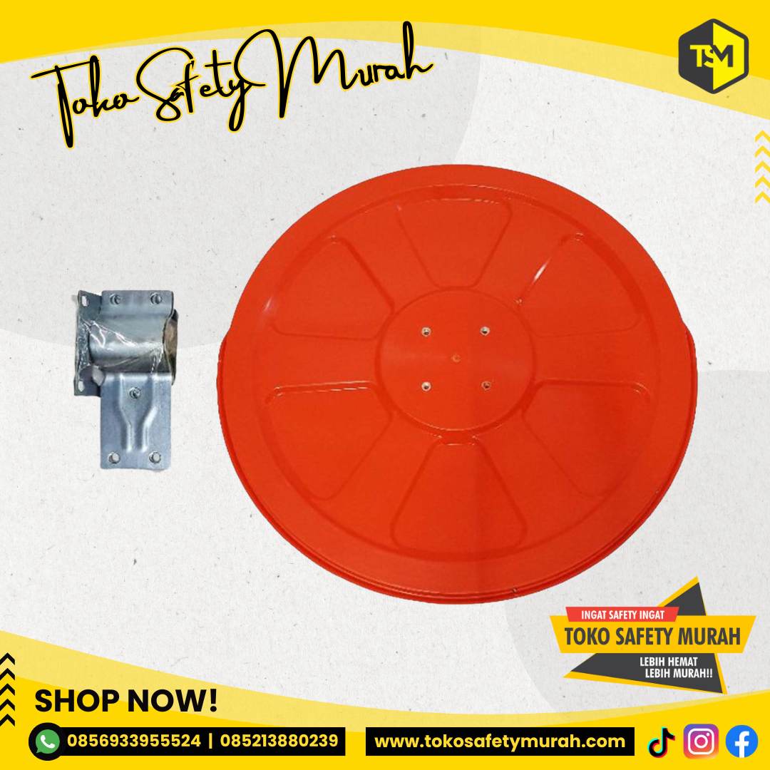 Convex Mirror Kaca Jalan Cermin Cembung Kecil 45 cm Outdoor / Kaca Cembung 45cm Simpang Jalan Tikungan Jalan - Image 3