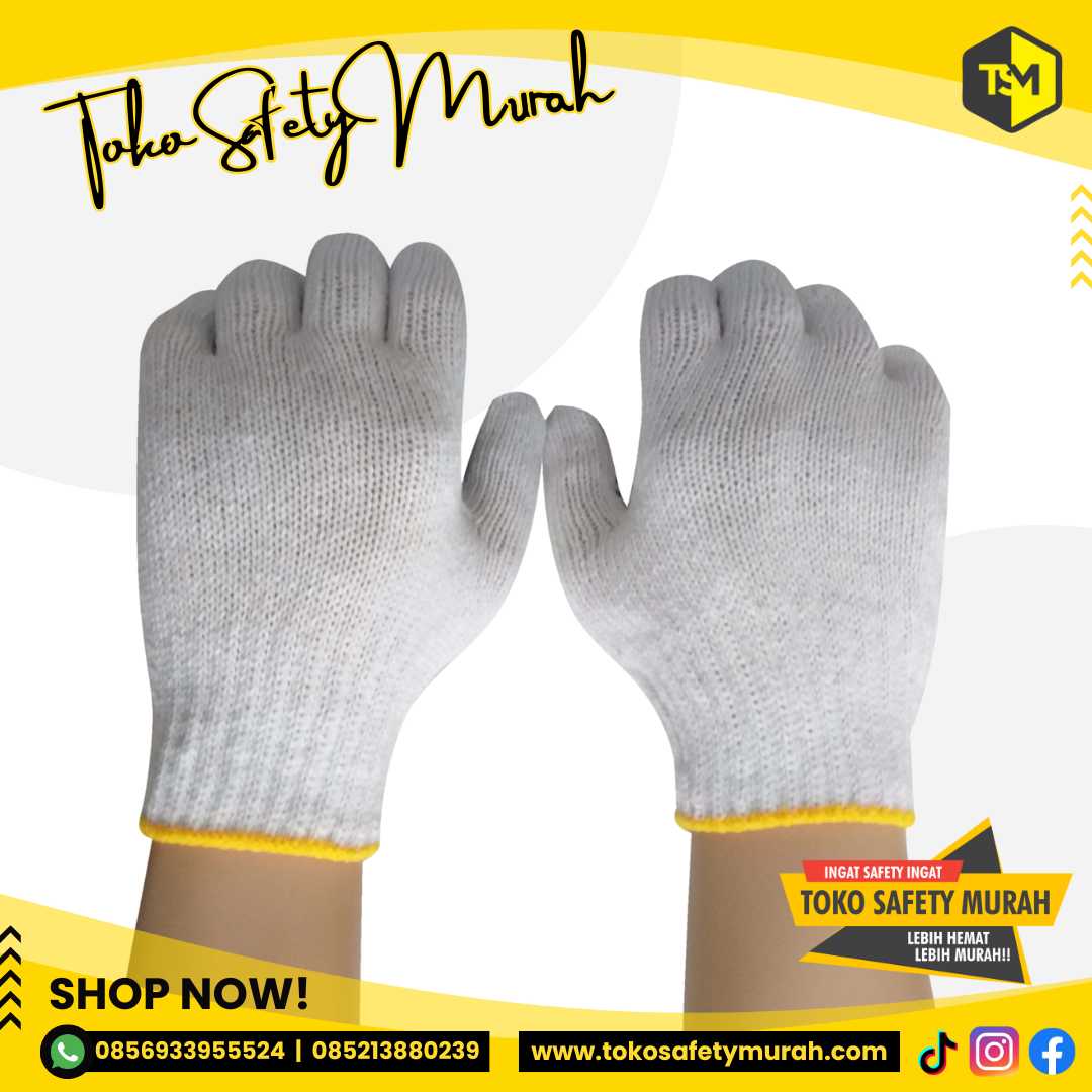 Sarung Tangan Benang Bintik Kuning Matahari Dotting Kuning Polkadot Matahari Lusinan #Jual Alat Pelindung Diri APD Alat Keselamatan Kerja K3 - Image 4