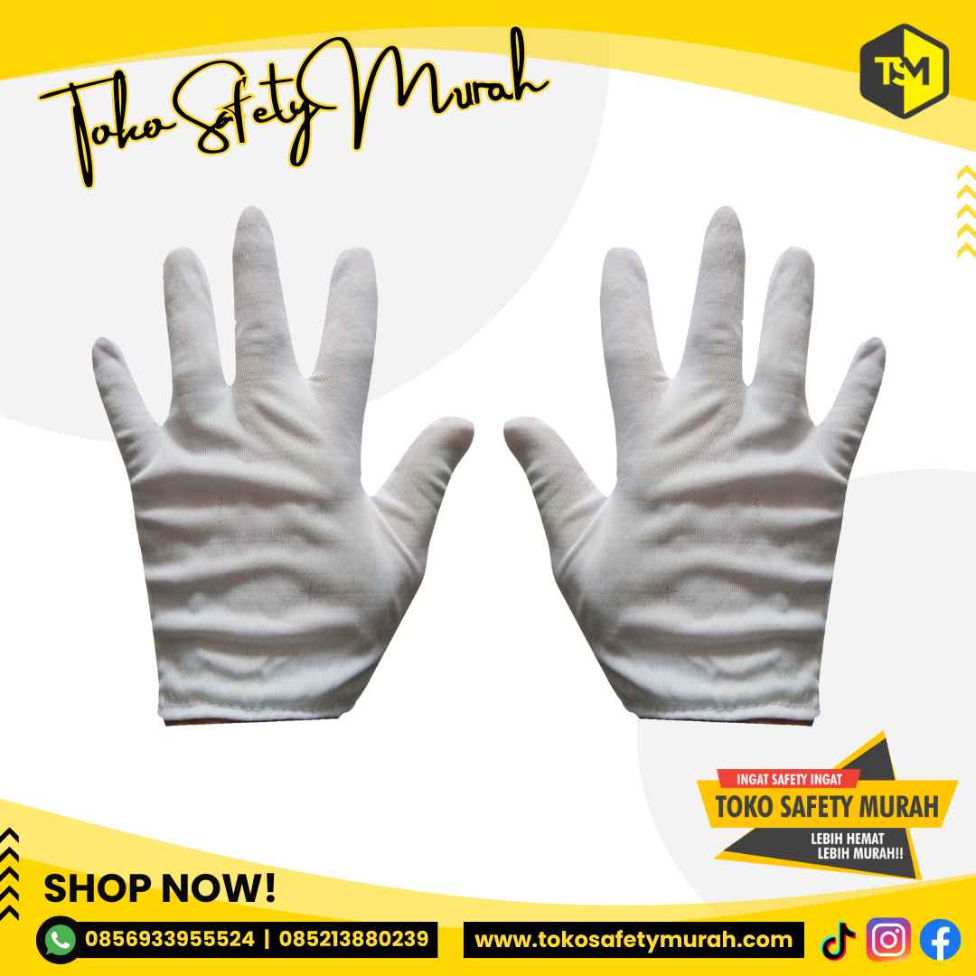 12 Pasang Sarung Tangan Putih Polos Sarung Tangan Paskibra / Upacara / Sarung Tangan Pengantin - Image 4