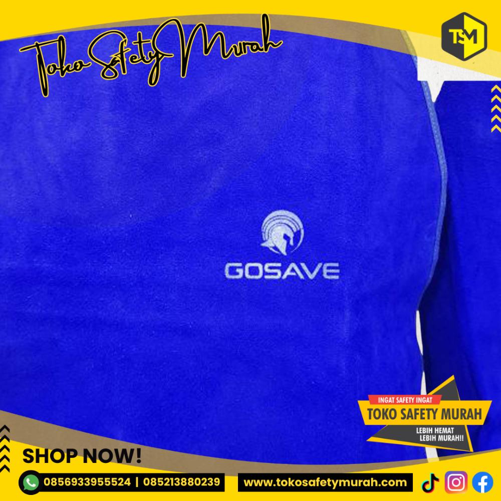 Baju Las Kulit Asli Gosave / Apron Dada / Apron Baju + Lengan Apron Safety #Jual Alat Pelindung Diri APD Alat Keselamatan Kerja K3 - Image 3