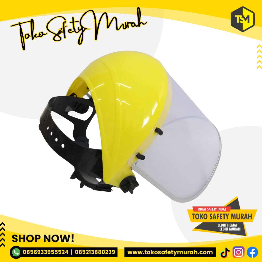 Helm Las Face Shield Pelindung Muka Wajah / Faceshield Gerinda Alat Safety Helmet APD - Image 5