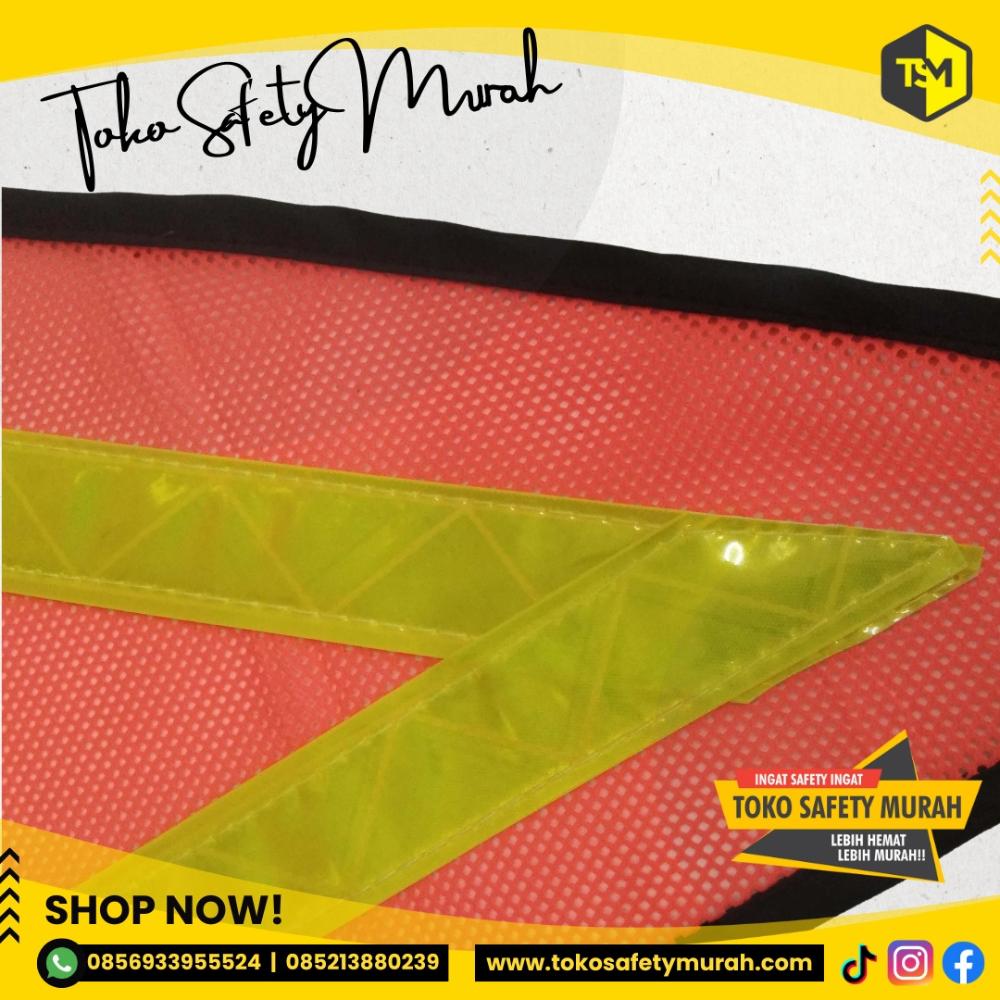 Bendera Segitiga Safety Buggy Whip Jaring Flagman Orange / Bendera Tiang Mobil Tambang - Image 4