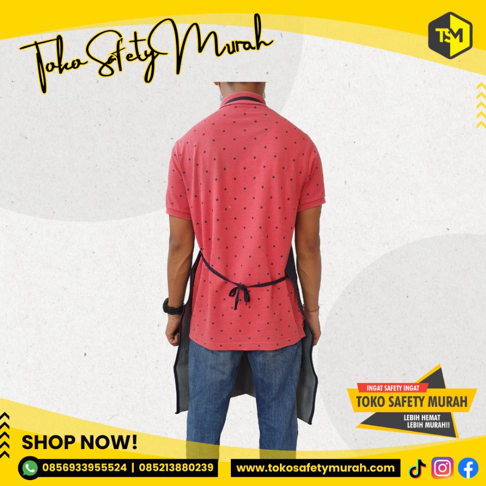 Celemek Masak Bahan Jeans Blue Denim / Apron Pelindung Dada / Barista Dapur Koki - Image 2