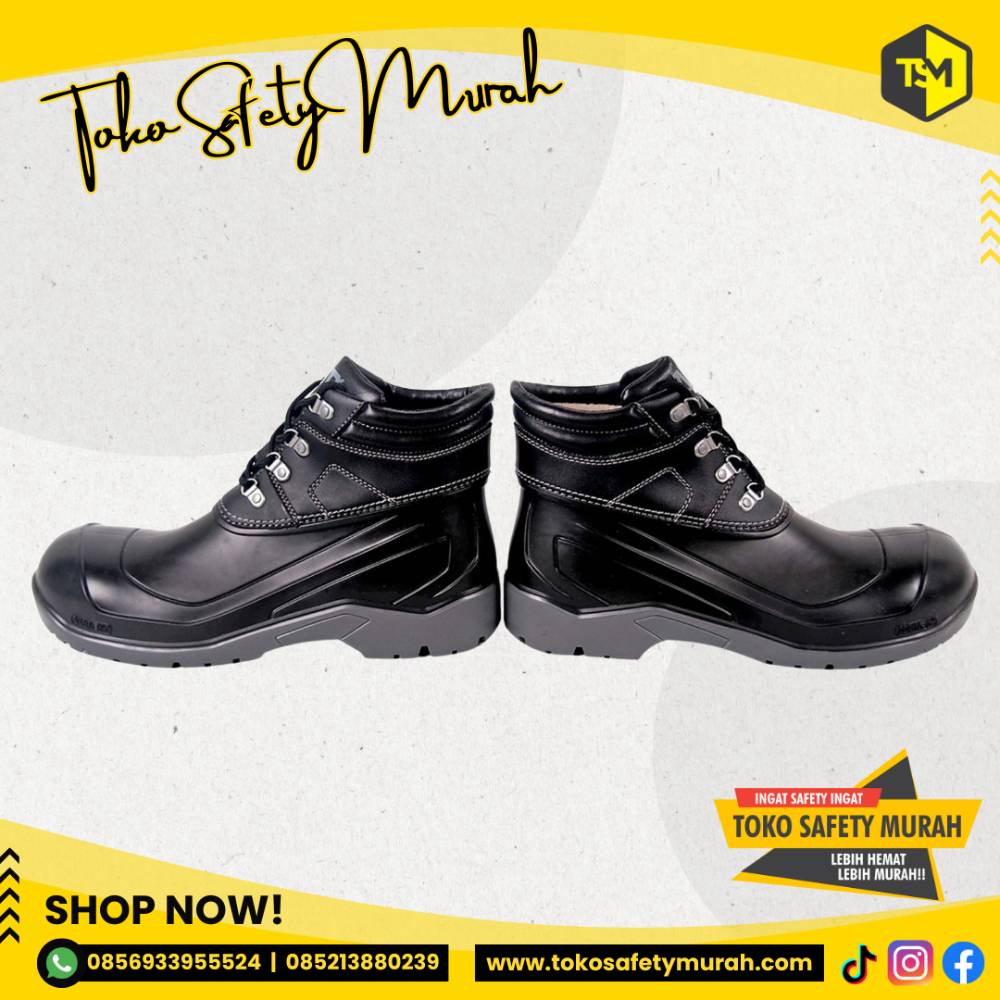 Safety Shoes AP Max by AP Boot Sepatu Boots Kerja Hitam Ujung Besi Steel Toe Outdoor Staff Proyek #Jual Alat Pelindung Diri APD Alat Keselamatan Kerja K3 - Image 2