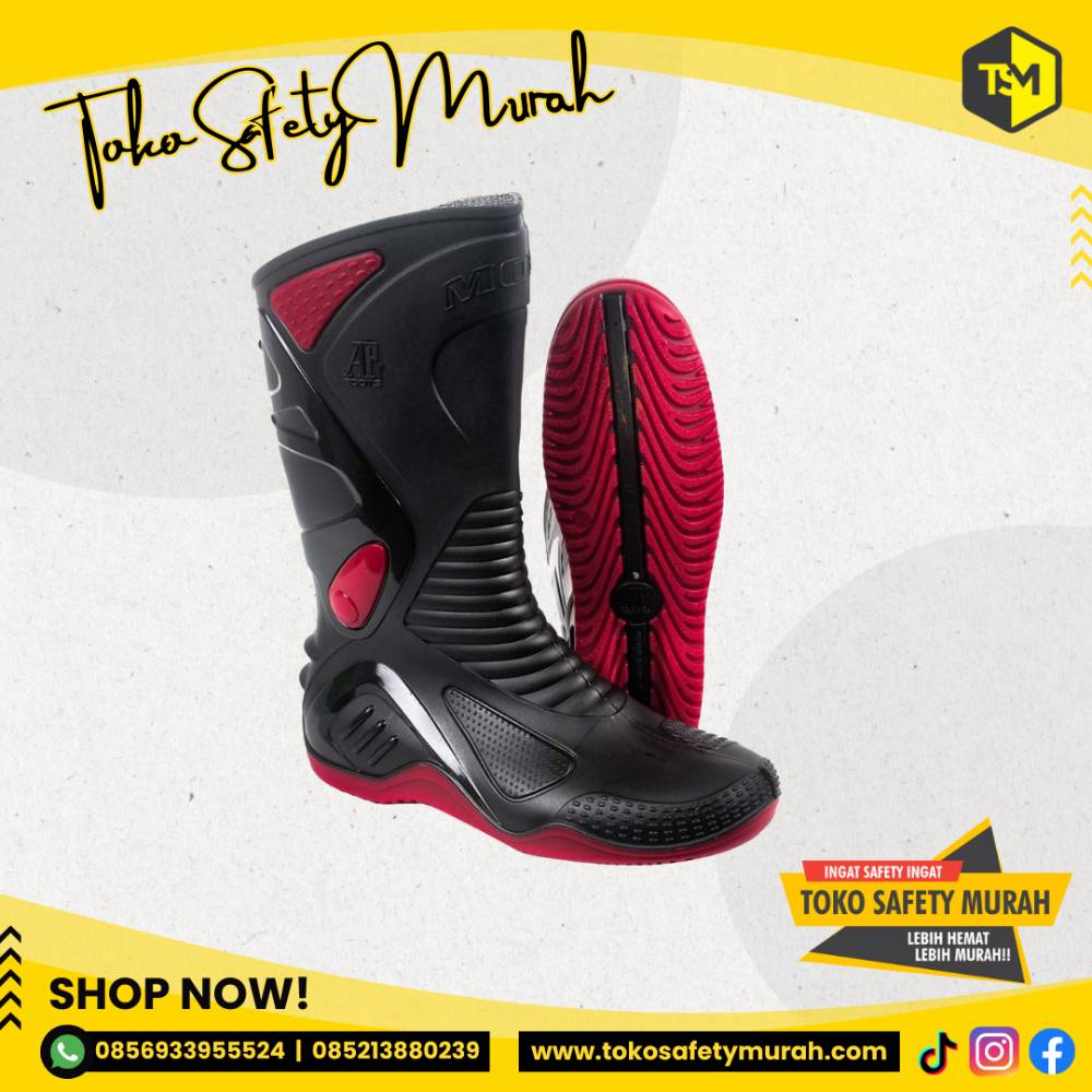 Sepatu Boot AP MOTO 2 / Sepatu Anti Air Size 38-45