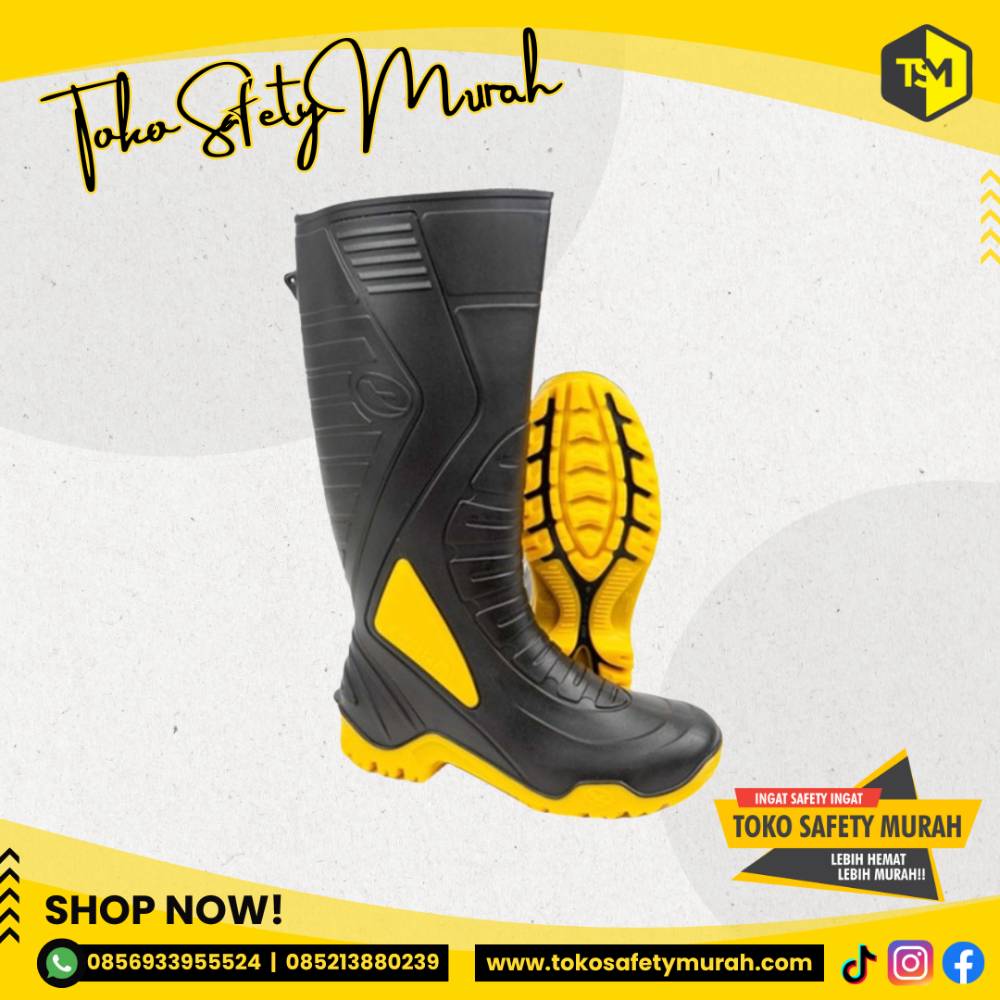 Sepatu Boots Karet Anti Air AP Terra 3 Size 38-42 Kuning