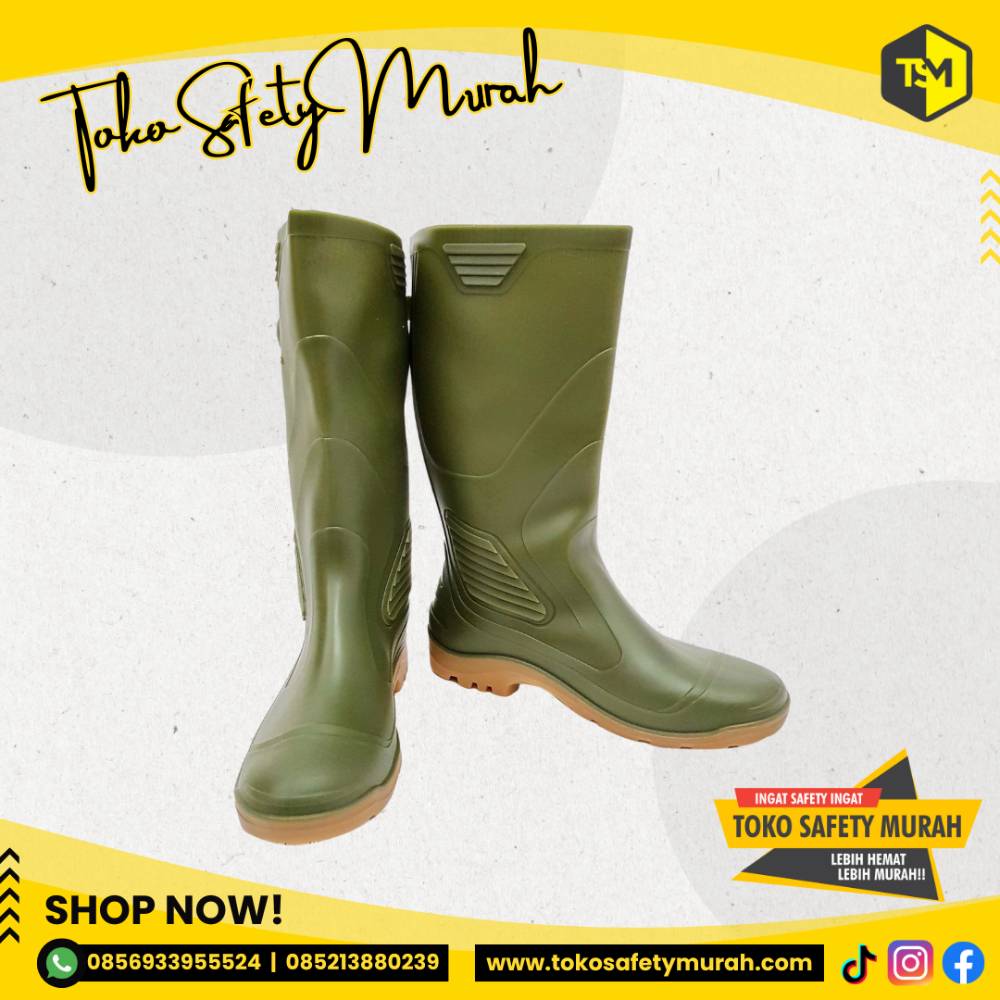 Sepatu Boots AP Boot Terra Eco 3 Green / PVC Boots Karet Tahan Air Eco3 Green - Image 3