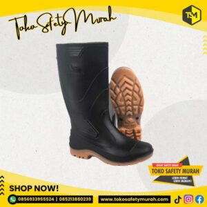 Sepatu Boot AP Terra Eco 3 Hitam Black Anti Air Anti Slip Sepatu Boots Kerja PVC