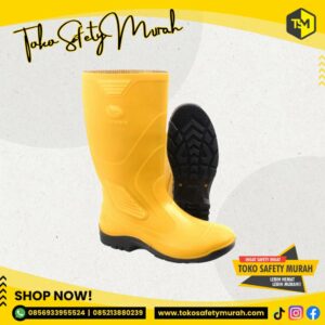 Sepatu AP Boot Terra Eco 3 / ORIGINAL APD Medis Boots Karet Eco3 Yellow PVC Kuning Anti Air #Jual Alat Pelindung Diri APD Alat Keselamatan Kerja K3