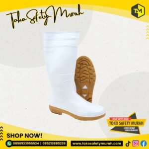 Sepatu Boot Tinggi TOYOBO Putih Sepatu Boots Tinggi Nyaman Size 38-42