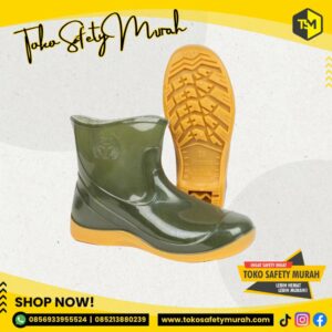 Sepatu Boot Boots Karet Pendek Fashion Hijau Penthel Size 23-28