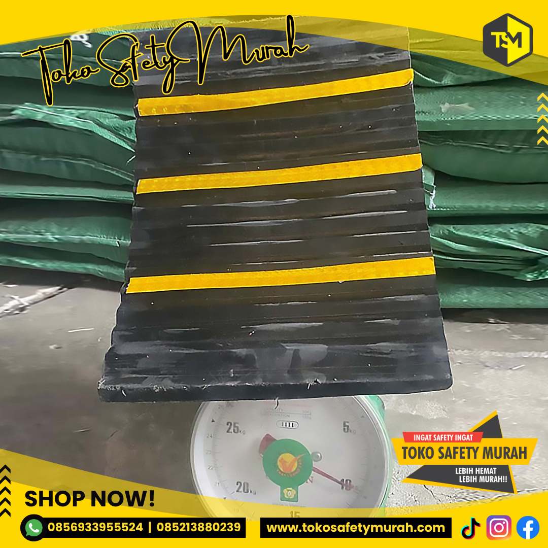 Big Size (Jumbo) Wheel Stopper 29x32x25 Karet Ganjalan Ban Truck Bus Truk Parking Stop Pengganjal Roda Mobil / Chock Besar - Image 3