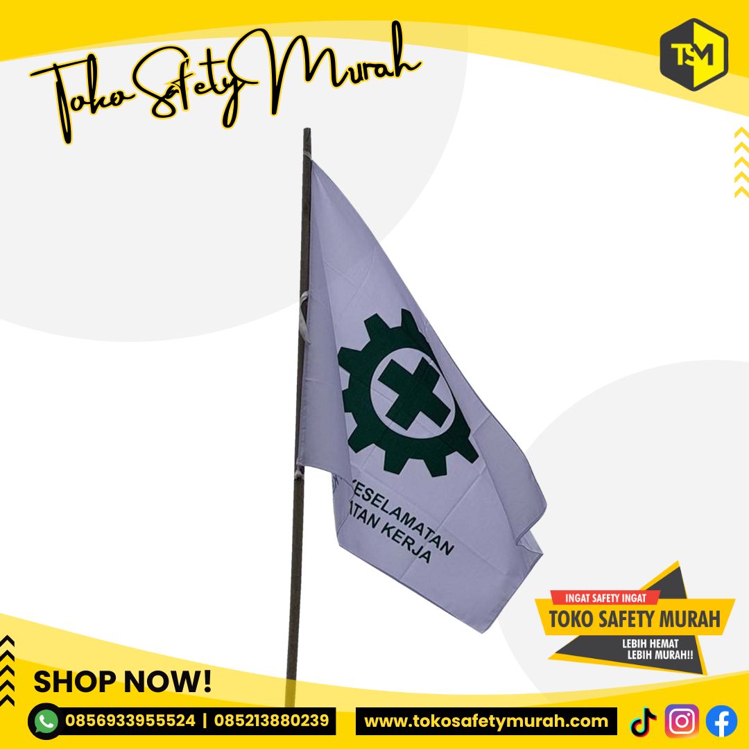 Bendera Safety K3 Standar Depnaker Kesehatan Keselamatan Kerja #Jual Alat Pelindung Diri APD Alat Keselamatan Kerja K3 - Image 3