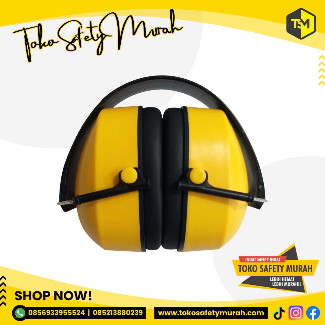Ear Muff Telinga Kuping Nyaman Digunakan Adjustable / Earmuff Protector Headset Peredam Suara - Image 5