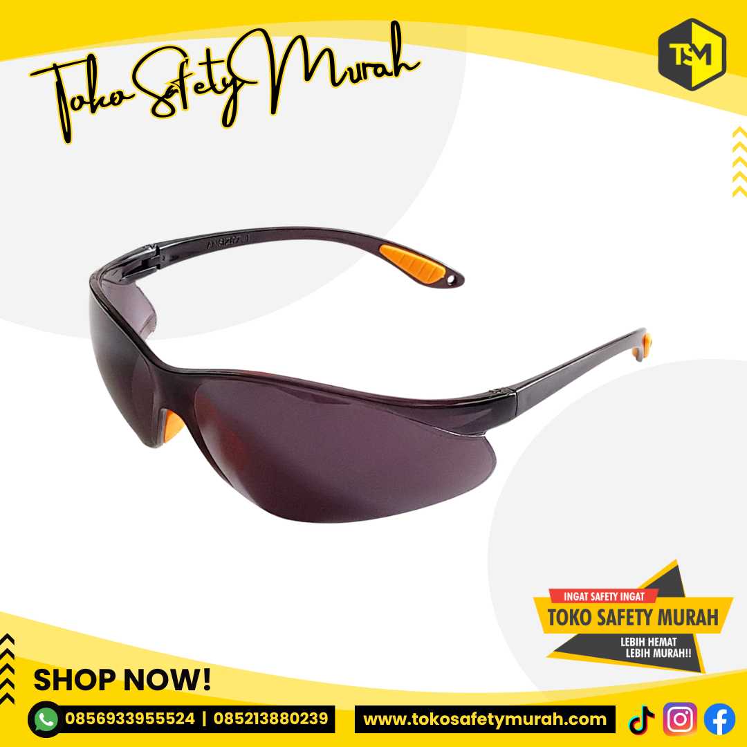 Kacamata Las Hitam Kacamata Safety Fashion Hitam Motor Kacamata Fashion Welding Glass Black Safety - Image 2