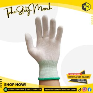 Sarung Tangan Nylon Palmfit Polyster 13 gauge Putih Baru Safety Hand Glove Nilon Halus Lembut