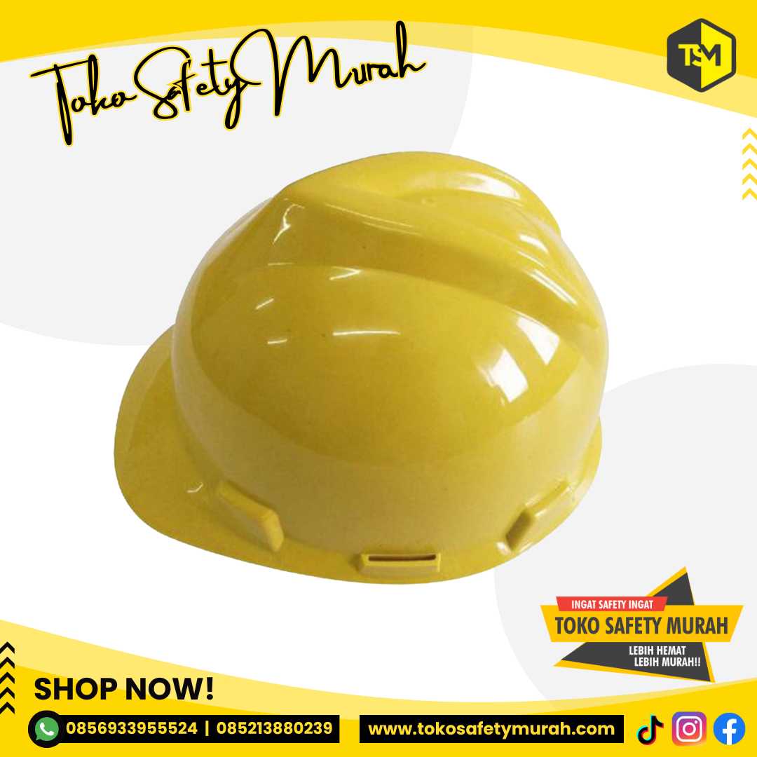 Helm Subkontraktor Pekerja Umum Proyek Safety Murah A3 Kuning Inner #Jual Alat Pelindung Diri APD Alat Keselamatan Kerja K3 - Image 4