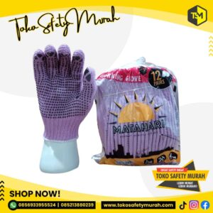 Sarung Tangan Bintik Dotting Ungu Matahari Sarung Tangan Proyek Lusinan