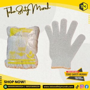 Sarung Tangan B4 Lusinan Kain Rajut Katun Putih 4B Working Industri Gloves Benang 4