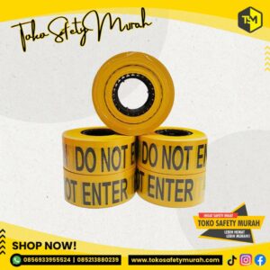 Tali Pembatas Proyek Galian Jalan / Police Line FSA / Garis Polisi Tulisan CAUTION DO NOT ENTER 3 inch x 500 meter #Jual Alat Pelindung Diri APD Alat Keselamatan Kerja K3