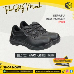 Sepatu Safety Shoes Pria Wanita Red Parker P181 Size 46