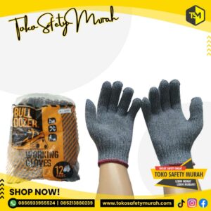 Sarung Tangan Kerja Rajut Benang 5 Abu Buldozer Murah Grosir #Jual Alat Pelindung Diri APD Alat Keselamatan Kerja K3