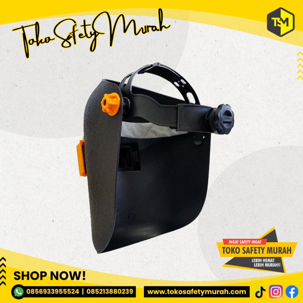 1 SET Helm Kedok Las + Fastrack Putar Merk GOSAVE / Face Shield Welding Safety / Topi Helmet Topeng Knob Putar #Jual Alat Pelindung Diri APD Alat Keselamatan Kerja K3 - Image 5