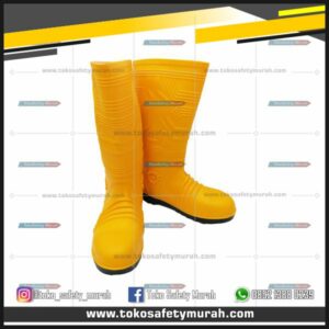 Sepatu Boot Safety Ergos / Safety Boots Yellow Steel Toe Bahan PVC Ujung Besi Baja #Jual Alat Pelindung Diri APD Alat Keselamatan Kerja K3