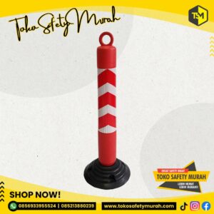 Stick Cone Rubber T-Top Bollard Elastis Scotlight 80 CM #Jual Alat Pelindung Diri APD Alat Keselamatan Kerja K3