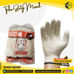 Sarung Tangan Kerja Rajut Benang 5 Tiger Murah Grosir B5 Working Industri Safety Proyek Mekanik bengkel #Jual Alat Pelindung Diri APD Alat Keselamatan Kerja K3