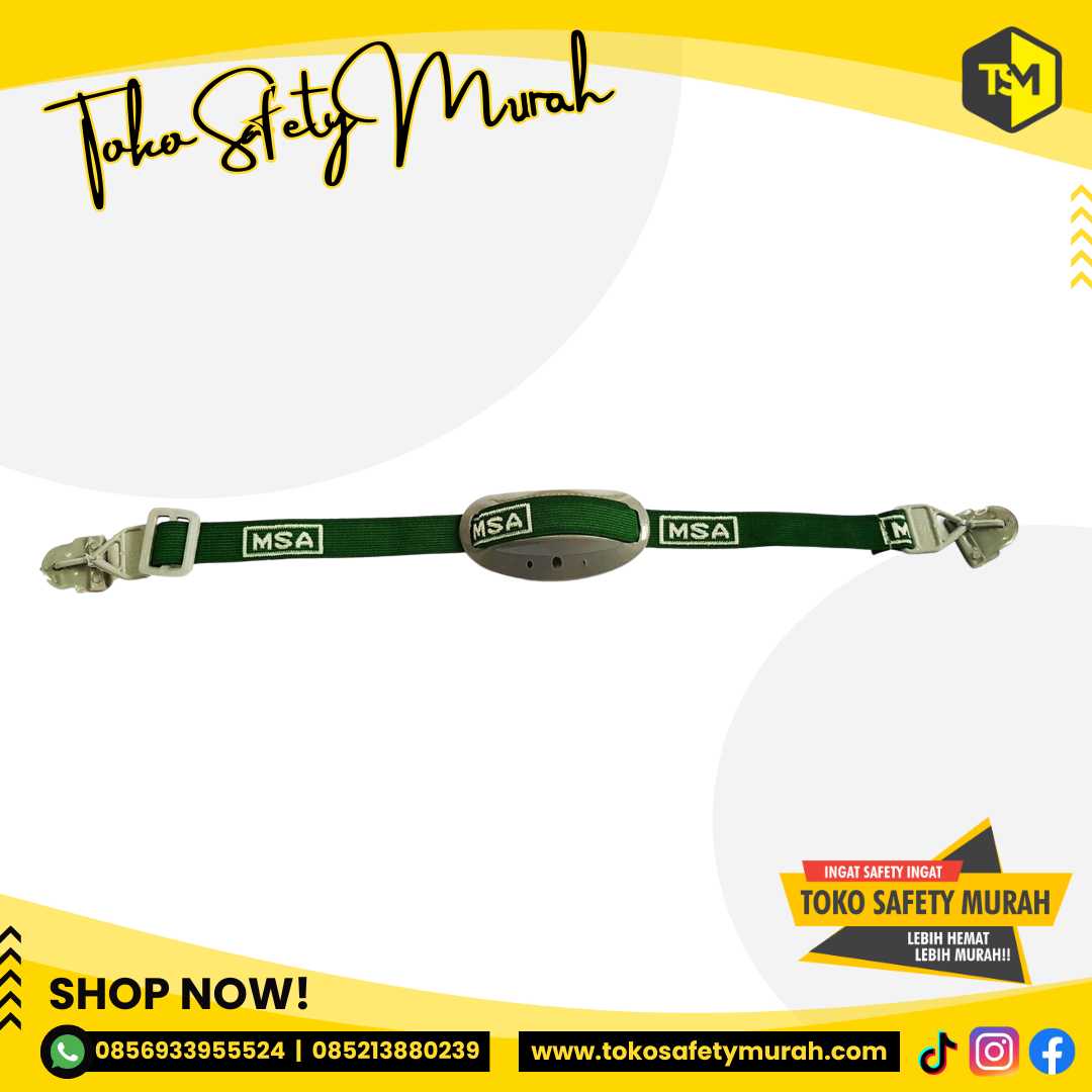 Tali Dagu Karet Elastis MSA Lokal / Chin Strap Dudukan Tali Helm Safety Proyek #Jual Alat Pelindung Diri APD Alat Keselamatan Kerja K3 - Image 2