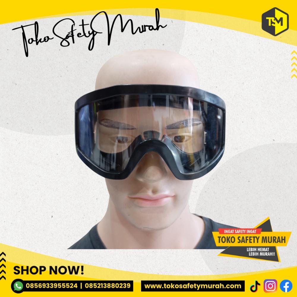 Kacamata Safety Pelindung Mata / Kacamata Safety Goggle Bening Transparan - Image 2